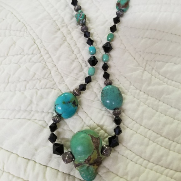 Jewelry - Skull turquoise necklace